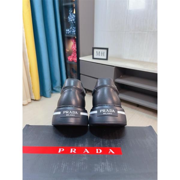 PRADA プラダ 激安 メンズ スニーカー レザー 厚底 ロゴ デザイン カジュアル シューズ 新作 旅行 通勤 おしゃれ 使いやすい 歩きやすい