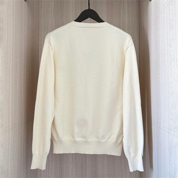  ホワイト × ブラック POLO RALPH LAUREN コピー 秋冬クラシック多彩 定番 4 色 V 领 カーディガン ポロラルフローレン