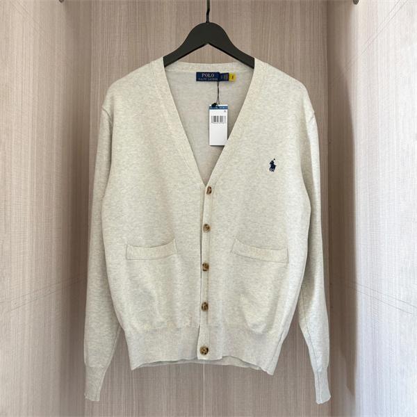  ホワイト × ブラック POLO RALPH LAUREN コピー 秋冬クラシック多彩 定番 4 色 V 领 カーディガン ポロラルフローレン