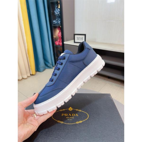 PRADA プラダ 激安 メンズ スニーカー レザー 厚底 カジュアル シューズ おしゃれ 高級感 歩きやすい 新作 多色展開