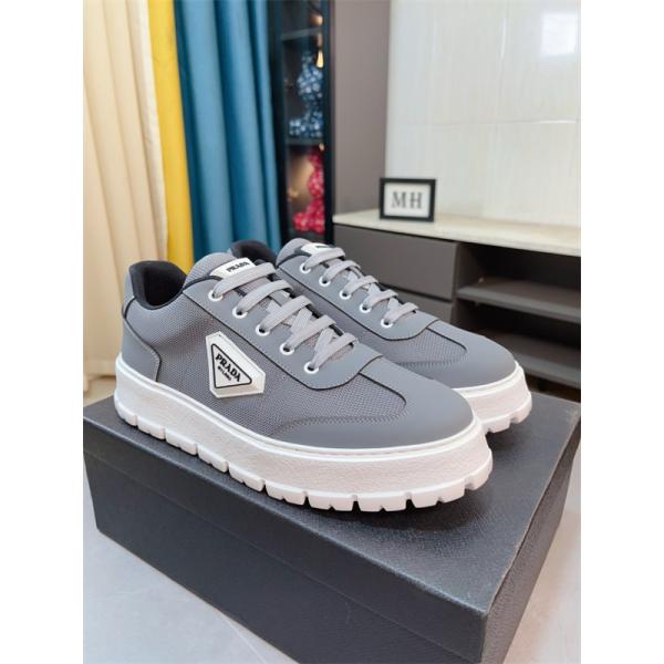 PRADA プラダ 激安 メンズ スニーカー レザー 厚底 カジュアル シューズ おしゃれ 高級感 歩きやすい 新作 多色展開