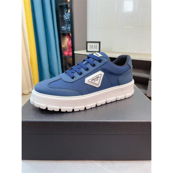 PRADA プラダ 激安 メンズ スニーカー レザー 厚底 カジュアル シューズ おしゃれ 高級感 歩きやすい 新作 多色展開