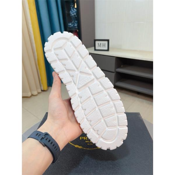 PRADA プラダ 激安 メンズ スニーカー レザー 厚底 カジュアル シューズ おしゃれ 高級感 歩きやすい 新作 多色展開