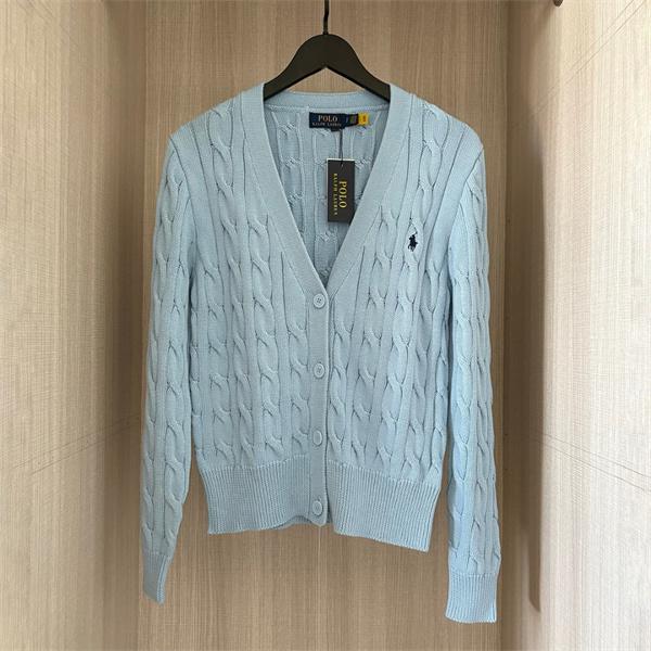 ネイビー × ライトブルー 9 色  V 领 カーディガン ポロラルフローレン POLO RALPH LAUREN 偽物 秋冬フェミニン超多色 