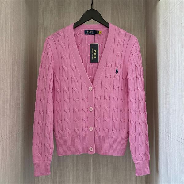 ネイビー × ライトブルー 9 色  V 领 カーディガン ポロラルフローレン POLO RALPH LAUREN 偽物 秋冬フェミニン超多色 