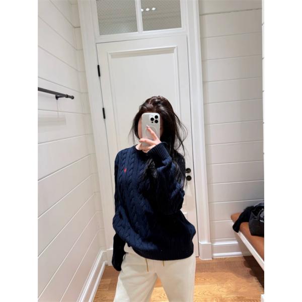 グレー 麻花纹 円领 ニットセーター ポロラルフローレン POLO RALPH LAUREN スーパーコピー 秋冬着こなし上品 定番