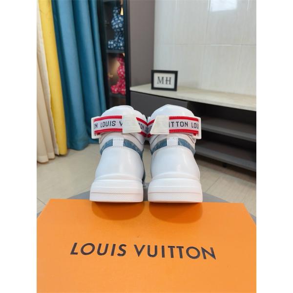 LOUIS VUITTON ルイヴィトン 激安 メンズ ハイカット スニーカー モノグラム レザー デニム コンビ 人気モデル スタイリッシュ カジュアル シューズ