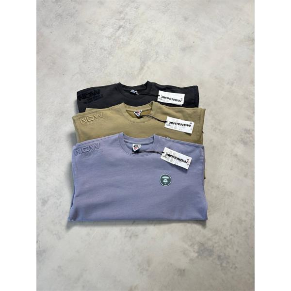 ライトブルー × カーキ × ブラック 3 色 円领 スウェット ベイプ BAPE コピー 秋冬 シンプル ユニセックス