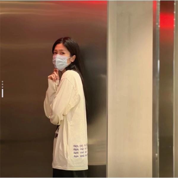 ベージュ グラフィティ 猿人头 長袖 T シャツ ベイプ BAPE コピー 秋冬ストリートトレンディ