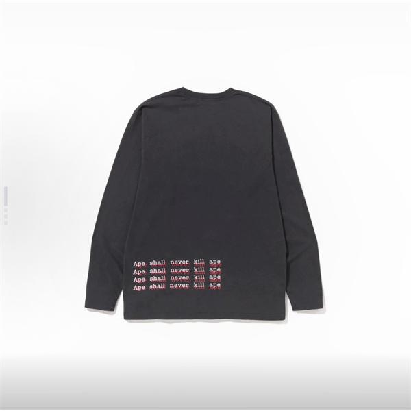 ベージュ グラフィティ 猿人头 長袖 T シャツ ベイプ BAPE コピー 秋冬ストリートトレンディ