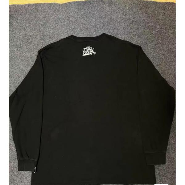  BAPE スーパーコピー 秋冬ストリートクール 定番 ホワイト メガネ猿人 ロゴ 長袖 T シャツ ベイプ