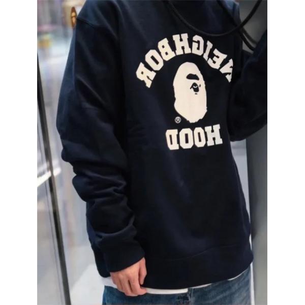 BAPE コピー 秋冬ストリートコラボスタイル 定番 ブラック コラボ 猿人 スウェット ベイプ