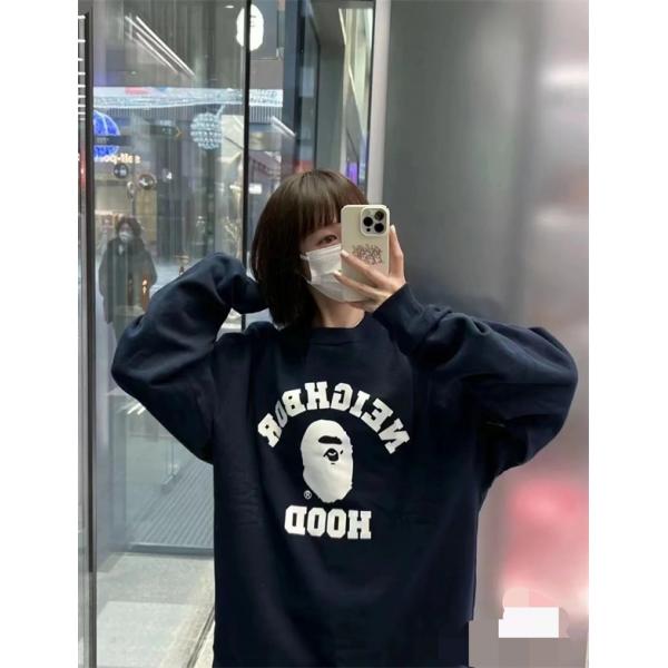 BAPE コピー 秋冬ストリートコラボスタイル 定番 ブラック コラボ 猿人 スウェット ベイプ