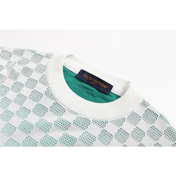 LOUIS VUITTON 路易威登 2025秋冬新作 激安 棋盤格渐变ジャカード クルーネック ニット