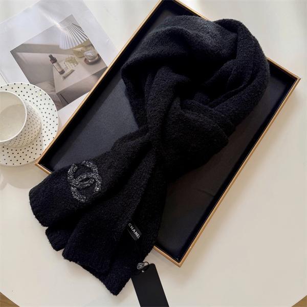 CHANEL（シャネル）25B ニット カシミヤマフラー／クラシックCCロゴ・ユニセックス・秋冬新作スカーフ