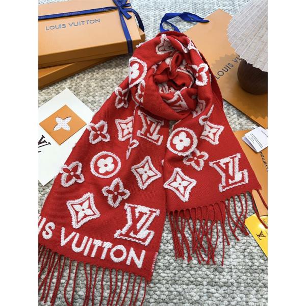 LOUIS VUITTON（ルイ・ヴィトン）3Dモノグラム マフラー 34×200cm ウール×カシミヤ×シルク ユニセックス 2025秋冬新作