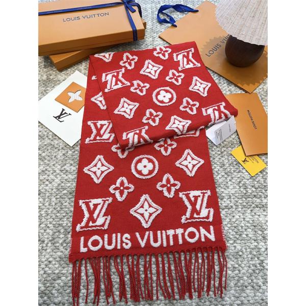 LOUIS VUITTON（ルイ・ヴィトン）3Dモノグラム マフラー 34×200cm ウール×カシミヤ×シルク ユニセックス 2025秋冬新作