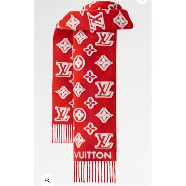 LOUIS VUITTON（ルイ・ヴィトン）3Dモノグラム マフラー 34×200cm ウール×カシミヤ×シルク ユニセックス 2025秋冬新作