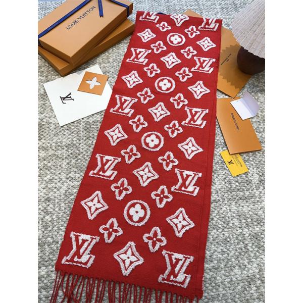 LOUIS VUITTON（ルイ・ヴィトン）3Dモノグラム マフラー 34×200cm ウール×カシミヤ×シルク ユニセックス 2025秋冬新作