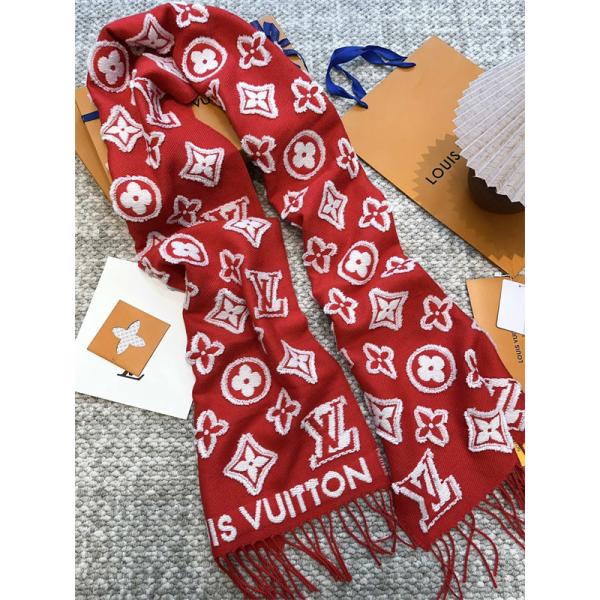 LOUIS VUITTON（ルイ・ヴィトン）3Dモノグラム マフラー 34×200cm ウール×カシミヤ×シルク ユニセックス 2025秋冬新作