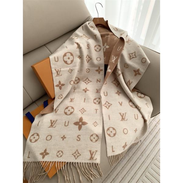 LOUIS VUITTON 激安 レイキャビック2.0 カシミヤ ロングマフラー モノグラム ユニセックス ストール