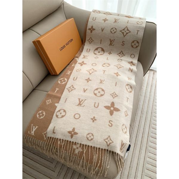 LOUIS VUITTON 激安 レイキャビック2.0 カシミヤ ロングマフラー モノグラム ユニセックス ストール