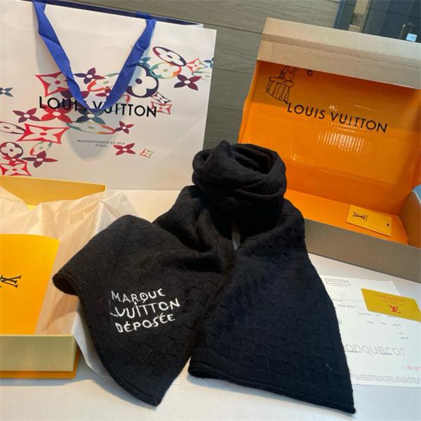 LOUIS VUITTON ルイ・ヴィトン ダミエ・スナッグ ウールマフラー 2025秋冬新作 男女兼用 高級ニット スカーフ