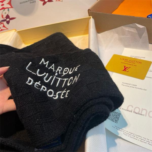 LOUIS VUITTON ルイ・ヴィトン ダミエ・スナッグ ウールマフラー 2025秋冬新作 男女兼用 高級ニット スカーフ