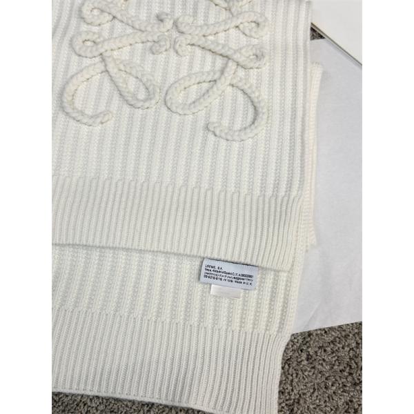 LOEWE 激安｜ロエベ 2025秋冬 新作 大判ロゴ ニットカシミヤマフラー 男女兼用 シンプル上質デザイン