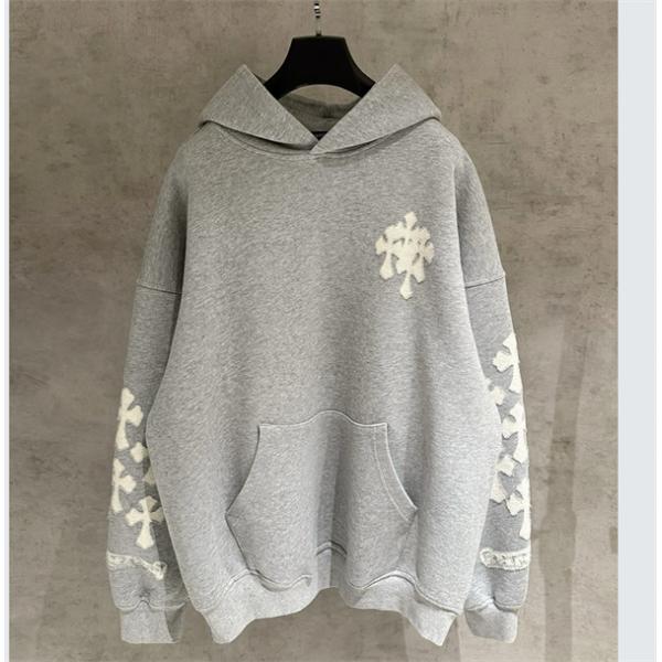 入手困難❤Chrome Heartsクロムハーツパーカーコピー秋冬新作人気ランキンググレー色