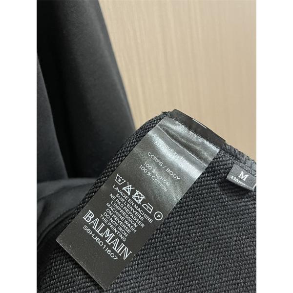 ホワイト × ブラック 2 色 シンプルミニロゴ スウェット バルマン BALMAIN コピー 秋冬 定番
