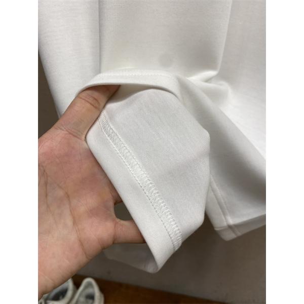  BALMAIN コピー 秋冬日常ベーシック 定番 ブラック × ホワイト 2 色 円领 ミニロゴ 長袖T シャツ バルマン