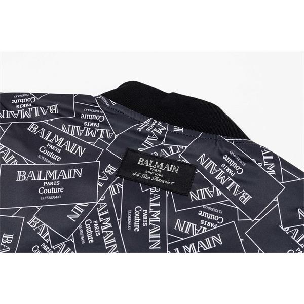 ネイビー 满印ロゴ パイロットジャケット バルマン BALMAIN コピー 秋冬ストリート 注目