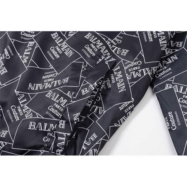 ネイビー 满印ロゴ パイロットジャケット バルマン BALMAIN コピー 秋冬ストリート 注目