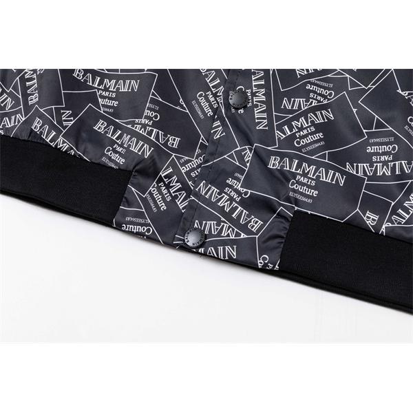 ネイビー 满印ロゴ パイロットジャケット バルマン BALMAIN コピー 秋冬ストリート 注目