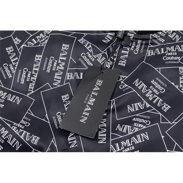 ネイビー 满印ロゴ パイロットジャケット バルマン BALMAIN コピー 秋冬ストリート 注目