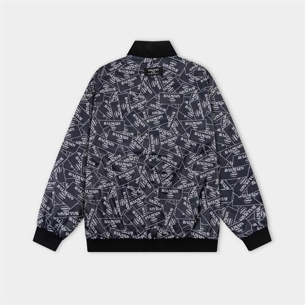 ネイビー 满印ロゴ パイロットジャケット バルマン BALMAIN コピー 秋冬ストリート 注目