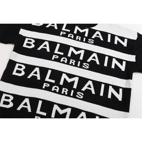 グリーン 满印ロゴ ニットセーター バルマン BALMAIN スーパーコピー 秋冬カラフルトレンディ