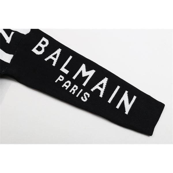 グリーン 满印ロゴ ニットセーター バルマン BALMAIN スーパーコピー 秋冬カラフルトレンディ