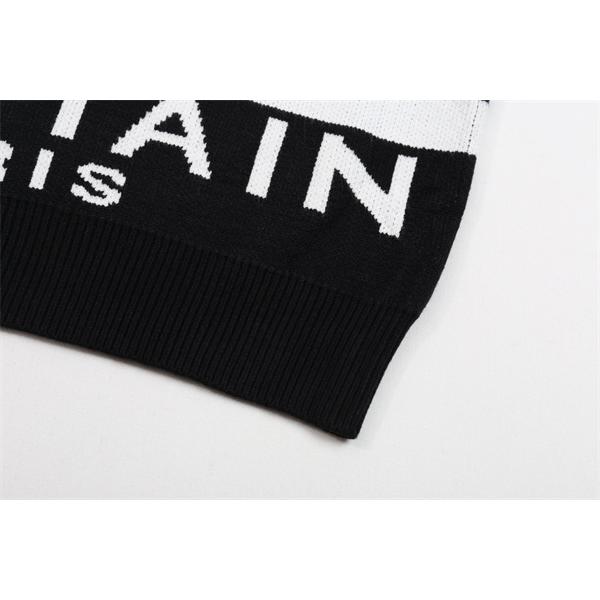 グリーン 满印ロゴ ニットセーター バルマン BALMAIN スーパーコピー 秋冬カラフルトレンディ