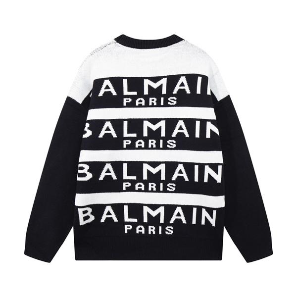 グリーン 满印ロゴ ニットセーター バルマン BALMAIN スーパーコピー 秋冬カラフルトレンディ