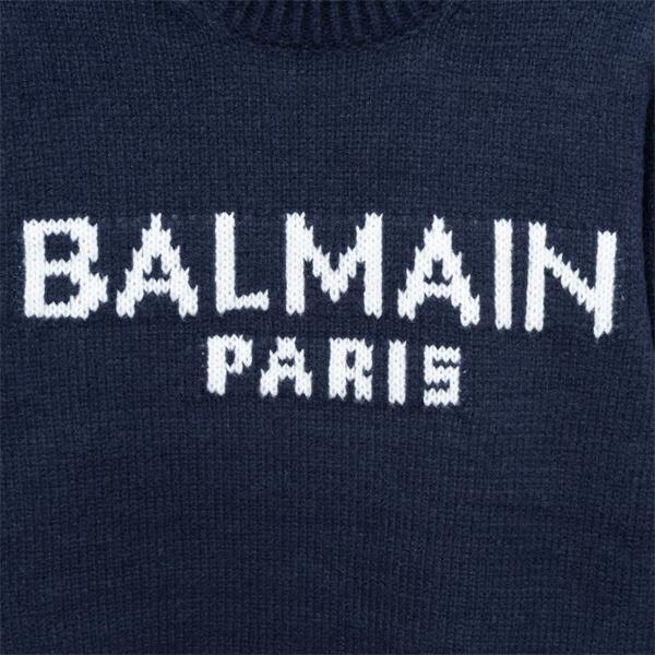 グレー 大ロゴ ニットセーター バルマン BALMAIN スーパーコピー 秋冬日常シンプル定番