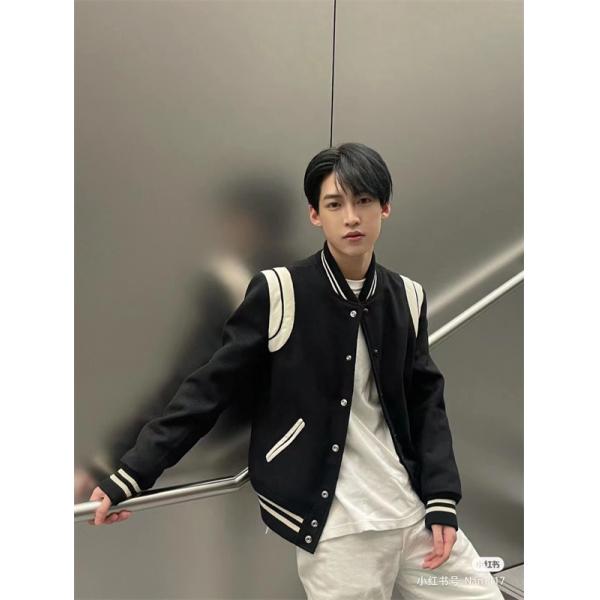 ホワイト カップル款 ベースボールジャケット バルマン BALMAIN コピー 秋冬 スタイル 定番