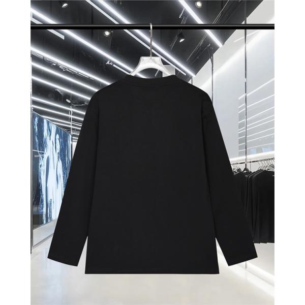 ホワイト 縦ロゴ ロングスリーブ T シャツ サンローラン SAINT LAURENT コピー 秋冬日常シンプル定番