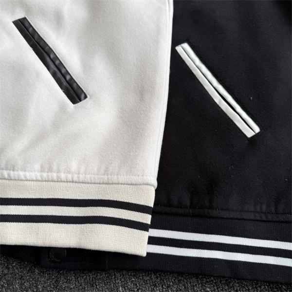 ベージュ レザーアクセント ベースボールジャケット サンローラン SAINT LAURENT コピー 秋冬 話題