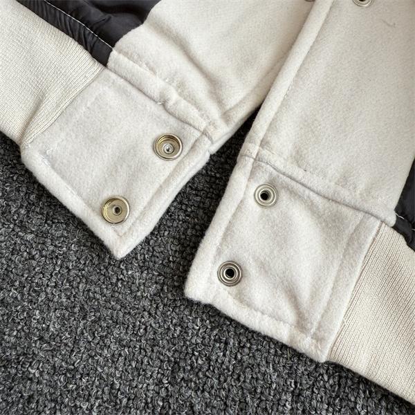 ベージュ レザーアクセント ベースボールジャケット サンローラン SAINT LAURENT コピー 秋冬 話題