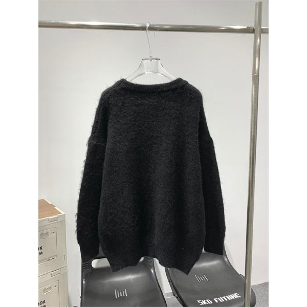 ブラック アートロゴ ニットセーター サンローラン SAINT LAURENT スーパーコピー 秋冬デザイン話題