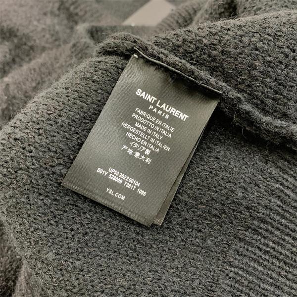 ブラック アートロゴ ニットセーター サンローラン SAINT LAURENT スーパーコピー 秋冬デザイン話題
