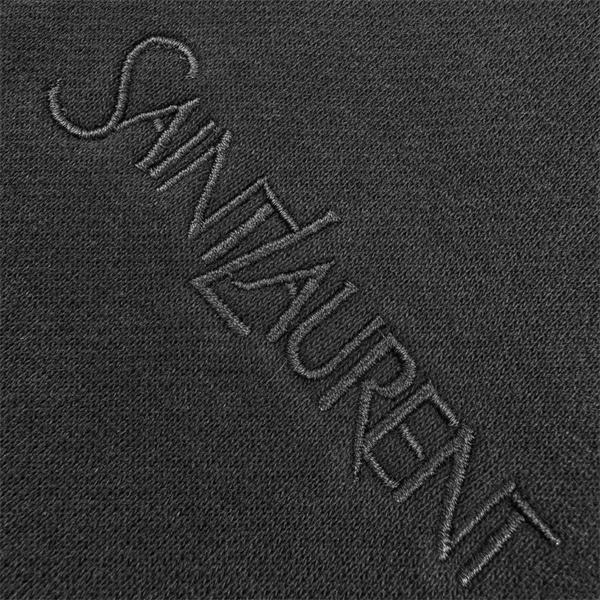 SAINT LAURENT スーパーコピー 秋冬日常 シンプル 定番 グレー ミニロゴ パーカー サンローラン
