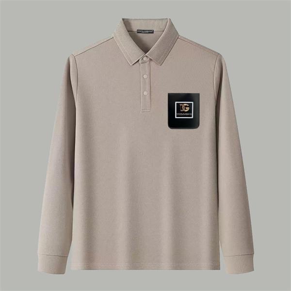 長袖T シャツ ドルチェ & ガッバーナ DOLCE & GABBANA コピー 秋冬 ビジネス ネイビー ポロ领 ポケットロゴ ロングスリーブ